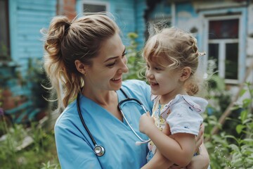 A female obstetrician working in a hospital