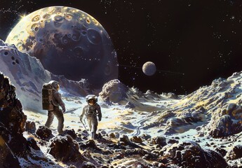 Wall Mural - Embark on cosmic voyages, seeking wonders beyond Earth, amidst vastness and beauty, fueled by curiosity and discovery.