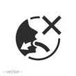 © Yurii - do not ingest or no take into icon, no swallowing, protect from ingestion hazard, flat web symbol on white background - vector illustration eps10
