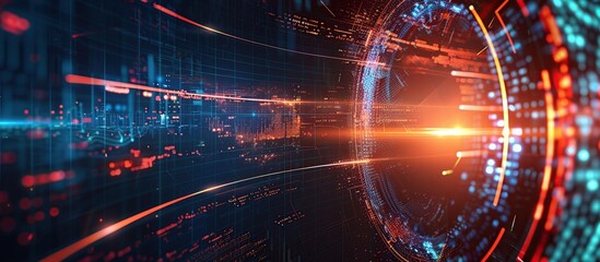 Poster - Global International Connectivity Background. Connection lines Around Earth Globe Illustration.