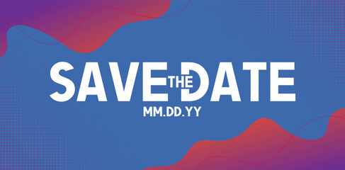 Save the date banner. Can be used for business, marketing and advertising. logo graphic design of event summit made for Technology and upcoming events.	