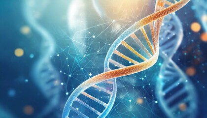 Wall Mural - DNA gene background science helix cell genetic medical biotechnology biology bio. Technology