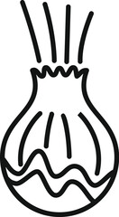 Poster - simplistic line drawing of a light bulb in monochrome, suitable for various design uses