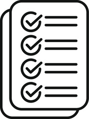 Poster - vector illustration of a checklist with tick marks symbolizing organization and task completion