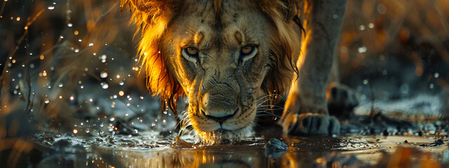 animal, lion,