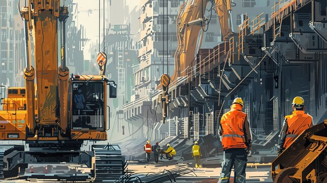 Construction Work Illustration
