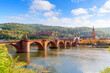 © Kirk Fisher - View of the old town historic district of Heidelberg, the old bridge, and the medieval hillside castle from the banks of the Neckar River, in the Bavarian city of Heidelberg, Germany.