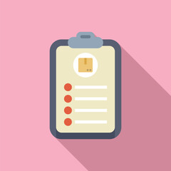 Poster - Minimalist vector illustration of a clipboard icon, perfect for web and print design