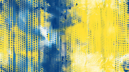 Wall Mural - abstract Sunlit Yellow Halftone Texture Pattern background - Seamless tile. Endless and repeat print.