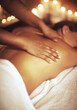 © peopleimages.com - Woman, back and hands for massage in spa for wellness, pamper treatment and hospitality. Peace, body session or service with physical therapy on vacation, holiday and girl client to relax in Thailand