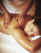 © peopleimages.com - Back, woman and hands for massage in spa for wellness, pamper treatment and hospitality. Peace, body session or service with physical therapy on vacation, holiday and girl client to relax in Thailand
