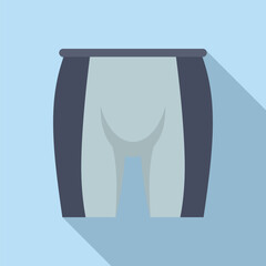 Sticker - Flat design vector graphic of gray pants with shadow effect on a blue background