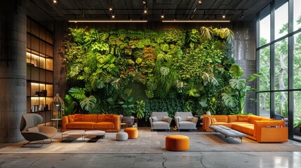 Wall Mural - Interior fragment with a variety of indoor plants . Concept of ecological interior. Design in biophilia style