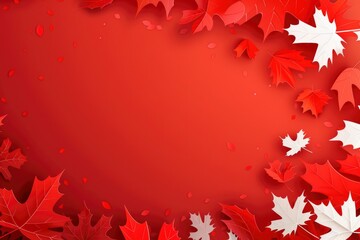 Wall Mural - Canada Day banner design background - generative ai