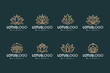 © Fahmiy - Set of lotus floral flower ornament abstract beauty luxury logo design template