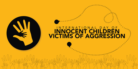 vector illustration. international day of innocent children victims of agression in june. vector, il