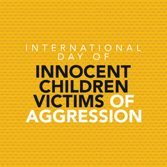 Wall Mural - vector illustration. international day of innocent children victims of agression in june. vector, illustration