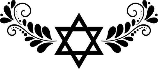 Ethnical jewish decorative clip art