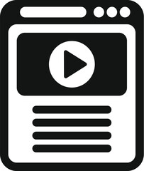 Poster - Simplified illustration of a web browser window displaying a video play button