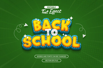 Sticker - Back to school editable text effect