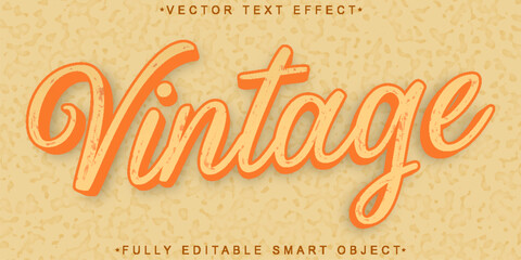 Poster - Brown Oldest Vintage Vector Fully Editable Smart Object Text Effect