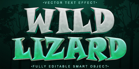 Poster - Wild Lizard Vector Fully Editable Smart Object Text Effect