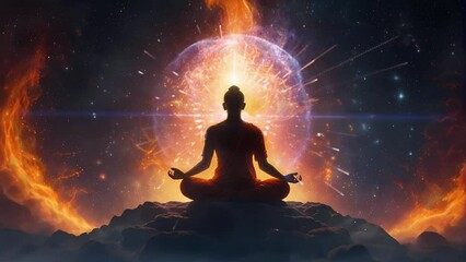 Wall Mural - meditation in the fantasy night