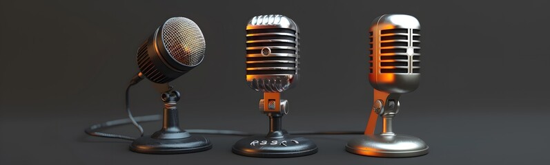 retro mic background