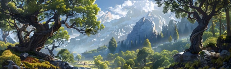 mountain panoramic background