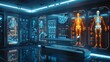 © Maina - Futuristic medical examination with a holographic human body in a high-tech lab