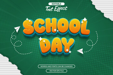 Sticker - School day editable text effectt