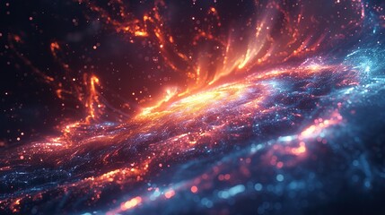 Wall Mural - colorful vortex energy cosmic spiral waves multicolor swirls explosion abstract futuristic digital background.stock immage
