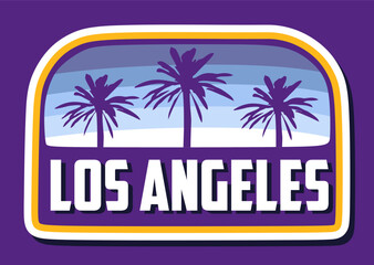 Poster - los angeles california with palm trees