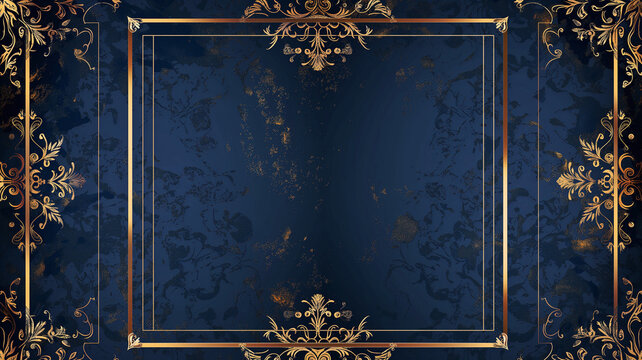 flarm of Tribal patterns,set of dark blue and gold-purple backgrounds
