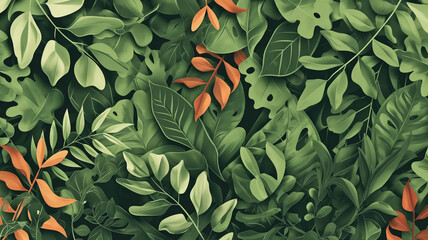 Fototapete - tropical jungle setting  invitation layout a Abstract patterns, backgrounds
