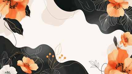 Fototapete - flower layout a Abstract patterns, set of colorful backgrounds