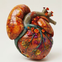 Poster - liver and kidney failure. Generative AI.