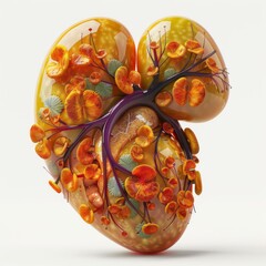 Poster - liver and kidney failure. Generative AI.