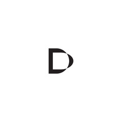 Poster - simple H design, abstract letter D logo