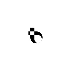 Poster - abstract B logo, simple B design