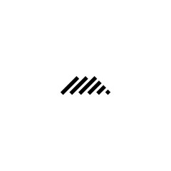 Poster - abstract M logo, M design with bold lines