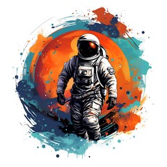 Poster - astronaut art illustration