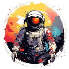 Poster - astronaut art illustration