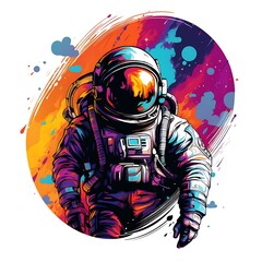 Poster - astronaut art illustration