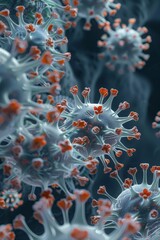 Poster - Bacteria, viruses. Generative AI.