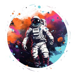 Poster - astronaut art illustration
