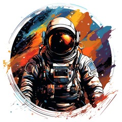 Poster - astronaut art illustration