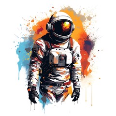 Poster - astronaut art illustration