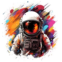 Poster - astronaut art illustration