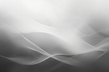 Wall Mural - Grey and white smooth flowing waves. AIG51A.